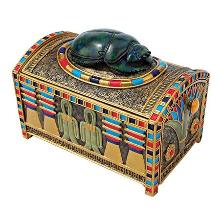 DESIGN TOSCANO Royal Egyptian Scarab Treasure Box WU72299